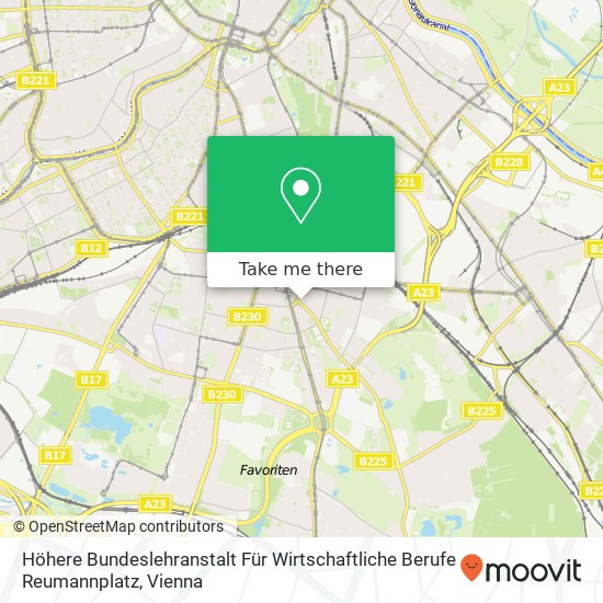 Höhere Bundeslehranstalt Für Wirtschaftliche Berufe Reumannplatz map