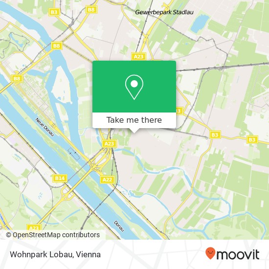 Wohnpark Lobau map