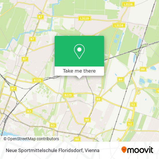 Neue Sportmittelschule Floridsdorf map