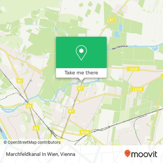Marchfeldkanal In Wien map