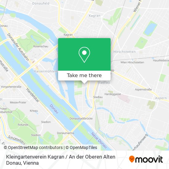 Kleingartenverein Kagran / An der Oberen Alten Donau map