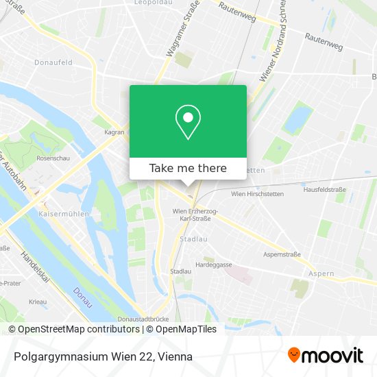 Polgargymnasium Wien 22 map