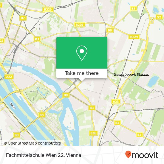 Fachmittelschule Wien 22 map