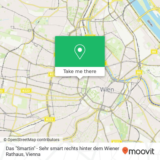 Das "Smartin" - Sehr smart rechts hinter dem Wiener Rathaus map