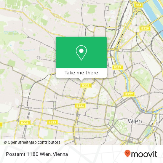 Postamt 1180 Wien map