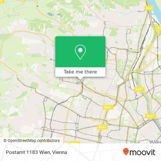 Postamt 1183 Wien map