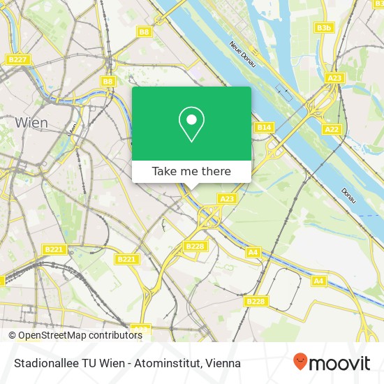 Stadionallee TU Wien - Atominstitut map