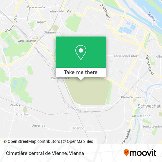 Cimetière central de Vienne map