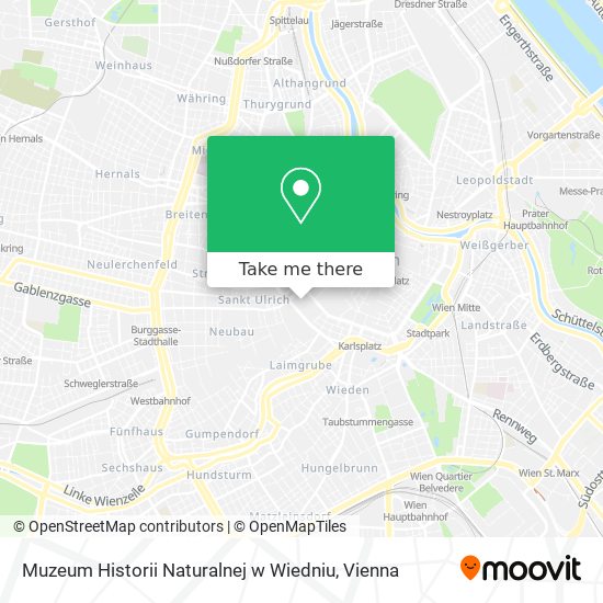 Muzeum Historii Naturalnej w Wiedniu map