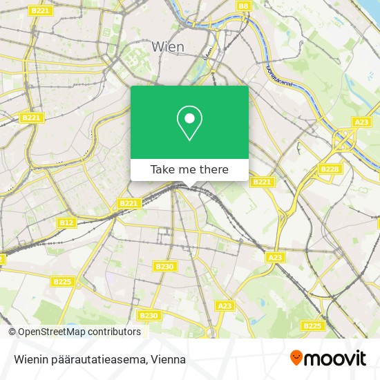 Wienin päärautatieasema map