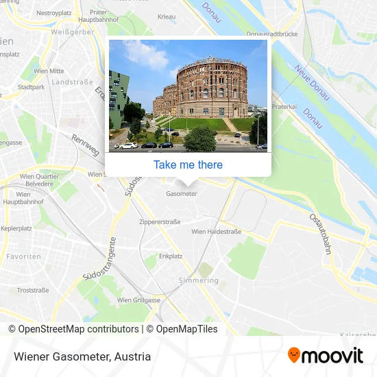 Wiener Gasometer map