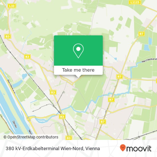 380 kV-Erdkabelterminal Wien-Nord map