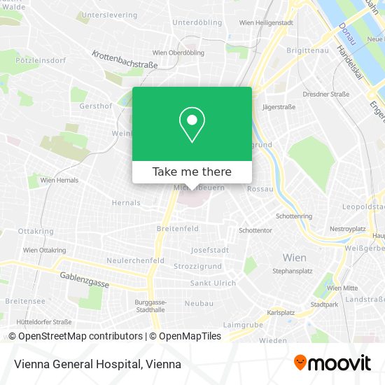 Vienna General Hospital map