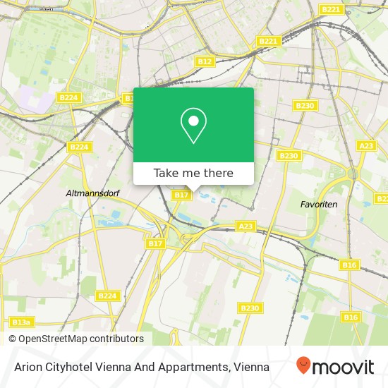 Arion Cityhotel Vienna And Appartments map