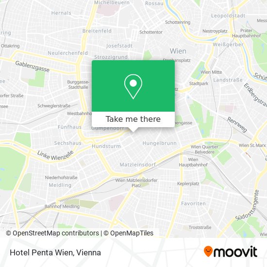 Hotel Penta Wien map