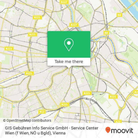 GIS Gebühren Info Service GmbH - Service Center Wien (f Wien, NÖ u Bgld) map