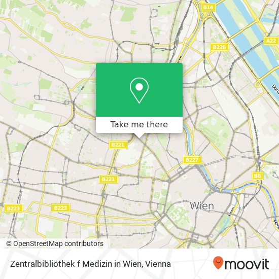 Zentralbibliothek f Medizin in Wien map