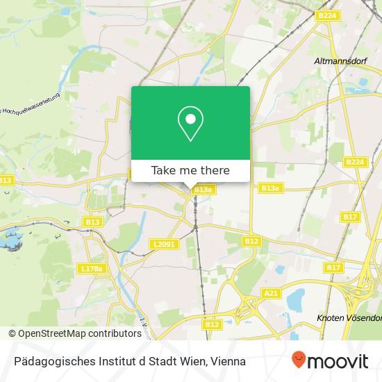 Pädagogisches Institut d Stadt Wien map