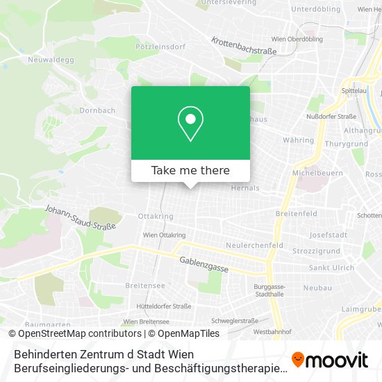Behinderten Zentrum d Stadt Wien Berufseingliederungs- und Beschäftigungstherapie Kurse map