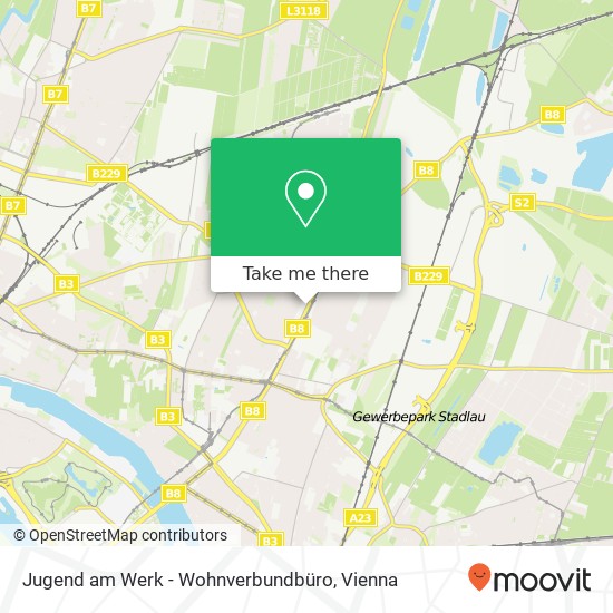 Jugend am Werk - Wohnverbundbüro map