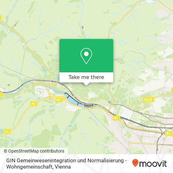 GIN Gemeinwesenintegration und Normalisierung - Wohngemeinschaft map