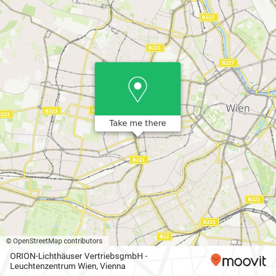 ORION-Lichthäuser VertriebsgmbH - Leuchtenzentrum Wien map