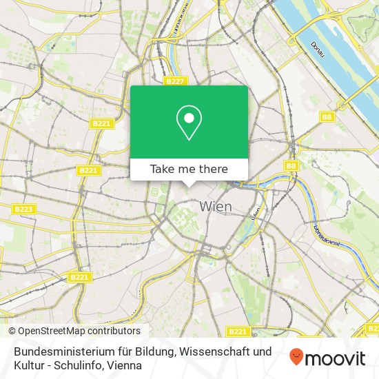 Bundesministerium für Bildung, Wissenschaft und Kultur - Schulinfo map