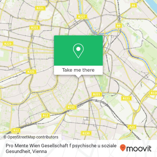 Pro Mente Wien Gesellschaft f psychische u soziale Gesundheit map
