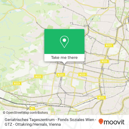 Geriatrisches Tageszentrum - Fonds Soziales Wien - GTZ - Ottakring / Hernals map