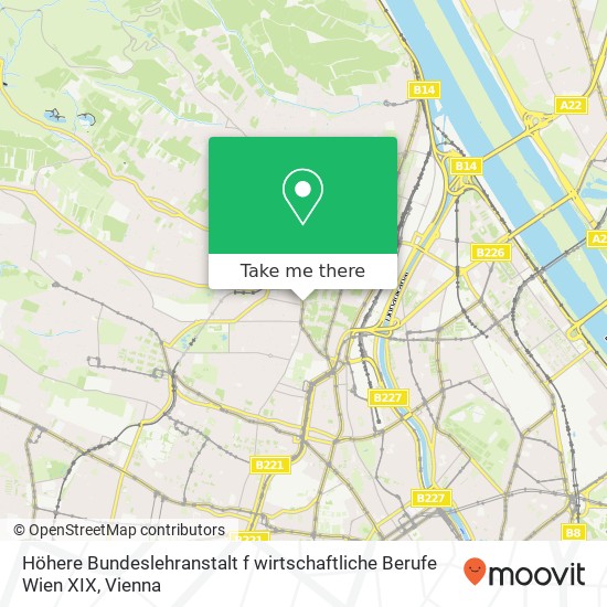 Höhere Bundeslehranstalt f wirtschaftliche Berufe Wien XIX map