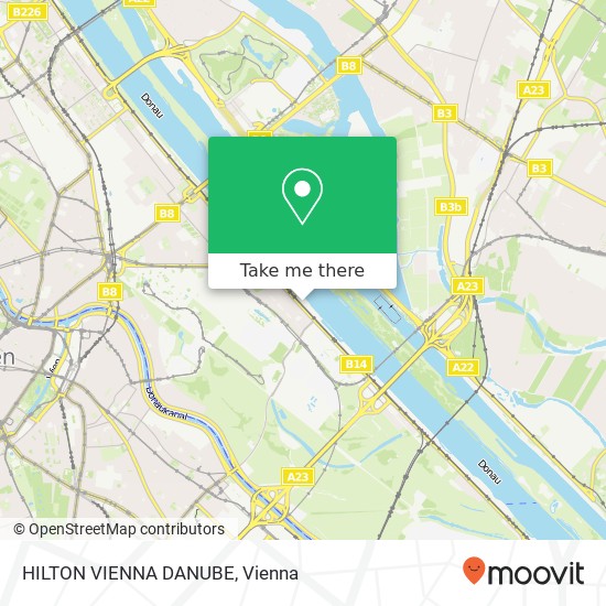 HILTON VIENNA DANUBE map