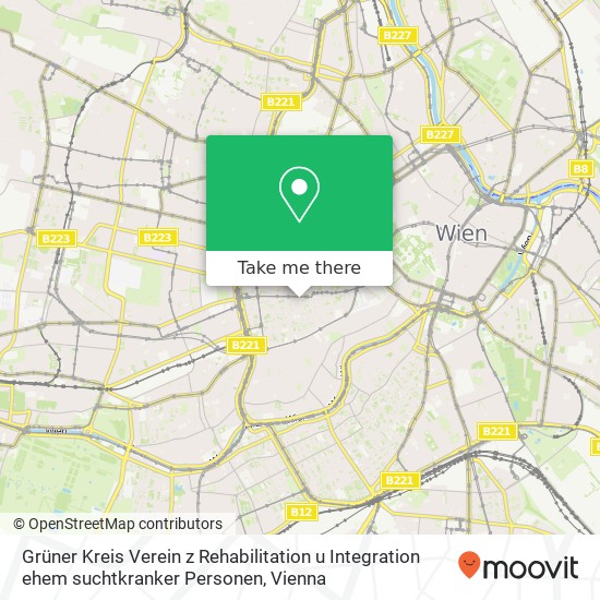 Grüner Kreis Verein z Rehabilitation u Integration ehem suchtkranker Personen map