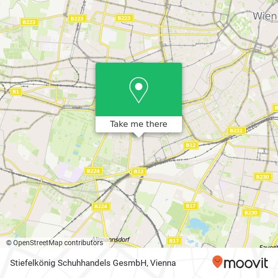 Stiefelkönig Schuhhandels GesmbH map