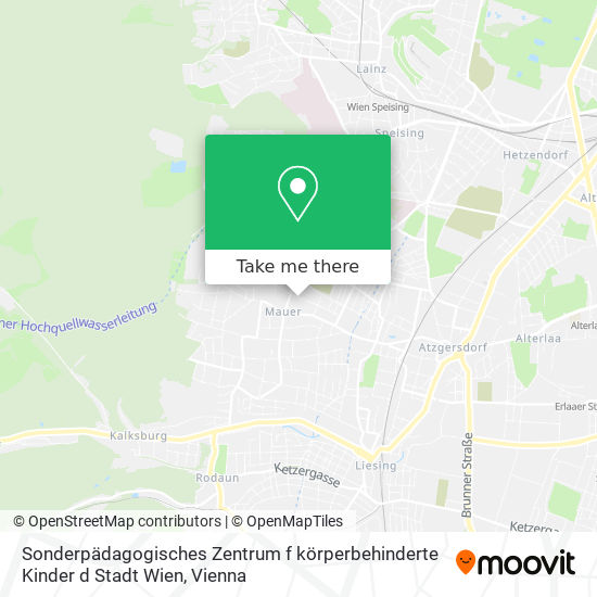 Sonderpädagogisches Zentrum f körperbehinderte Kinder d Stadt Wien map