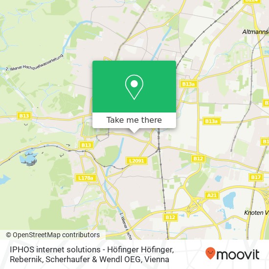 IPHOS internet solutions - Höfinger Höfinger, Rebernik, Scherhaufer & Wendl OEG map
