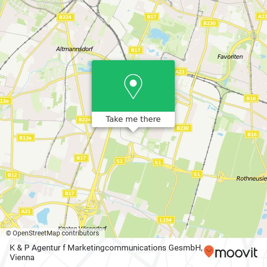 K & P Agentur f Marketingcommunications GesmbH map