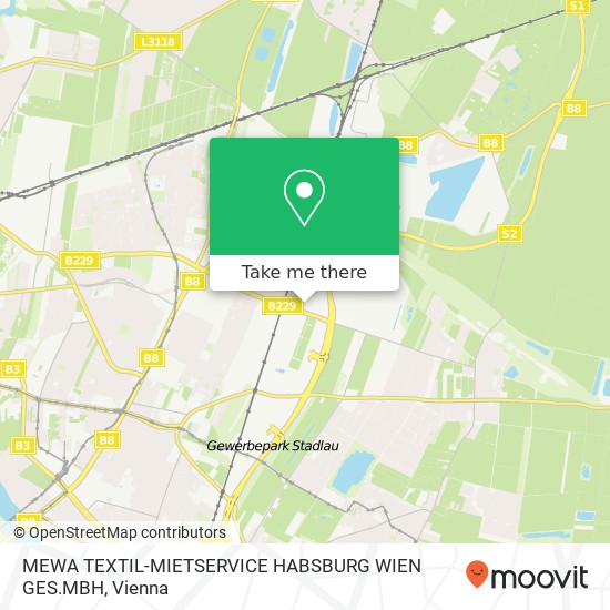 MEWA TEXTIL-MIETSERVICE HABSBURG WIEN GES.MBH map