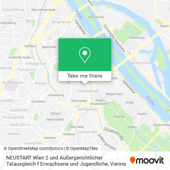 NEUSTART Wien 2 und Außergerichtlicher Tatausgleich f Erwachsene und Jugendliche map