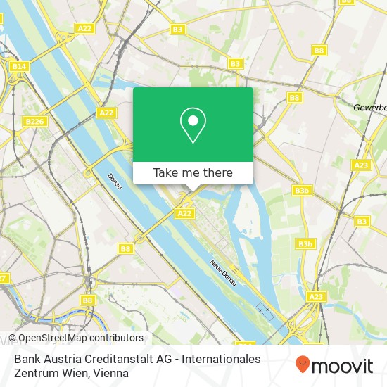 Bank Austria Creditanstalt AG - Internationales Zentrum Wien map