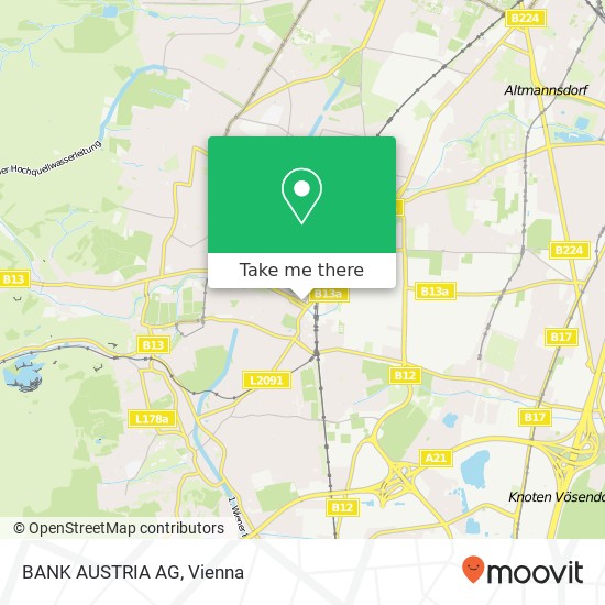 BANK AUSTRIA AG map