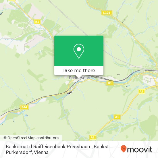 Bankomat d Raiffeisenbank Pressbaum, Bankst Purkersdorf map