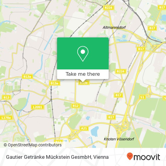 Gautier Getränke Mückstein GesmbH map