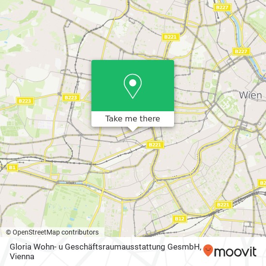 Gloria Wohn- u Geschäftsraumausstattung GesmbH map