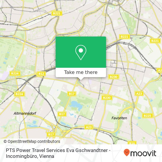 PTS Power Travel Services Eva Gschwandtner -Incomingbüro map