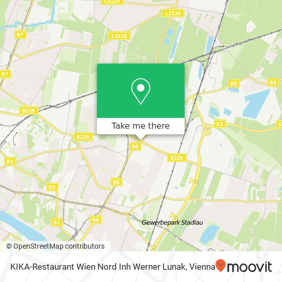 KIKA-Restaurant Wien Nord Inh Werner Lunak map