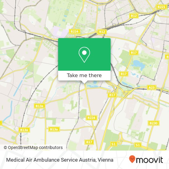 Medical Air Ambulance Service Austria map