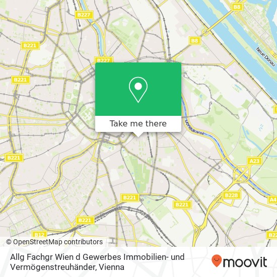 Allg Fachgr Wien d Gewerbes Immobilien- und Vermögenstreuhänder map