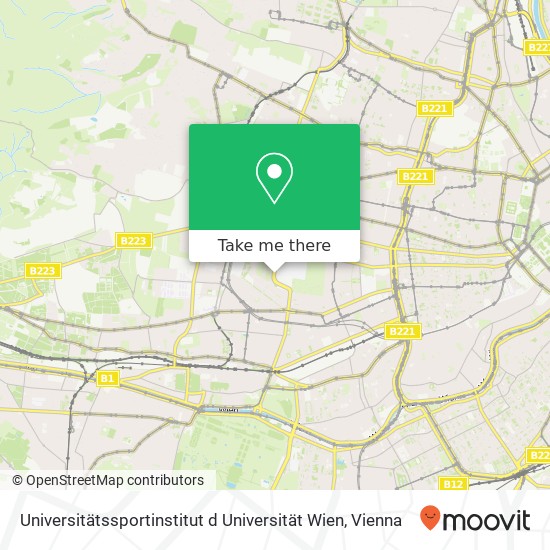 Universitätssportinstitut d Universität Wien map