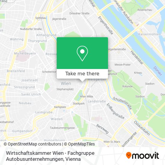 Wirtschaftskammer Wien - Fachgruppe Autobusunternehmungen map