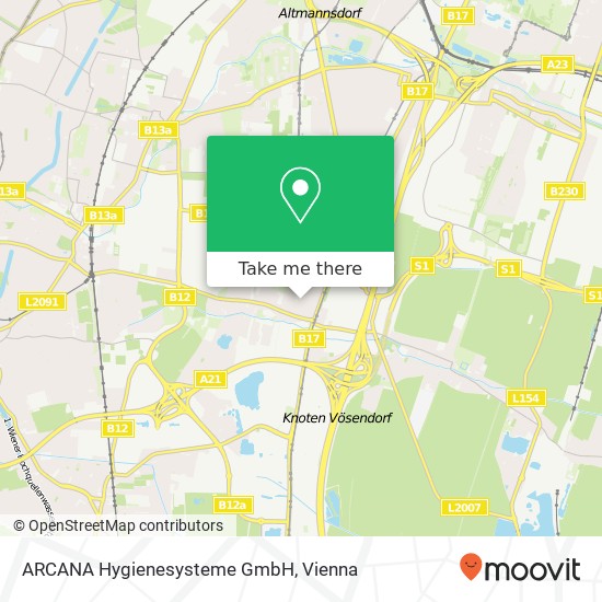 ARCANA Hygienesysteme GmbH map